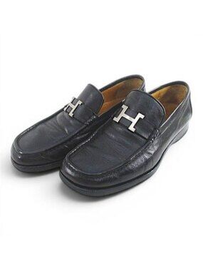 Hermes | Shoes | Hermes Grained Calfskin Mens Duke Loafer  display picture 1